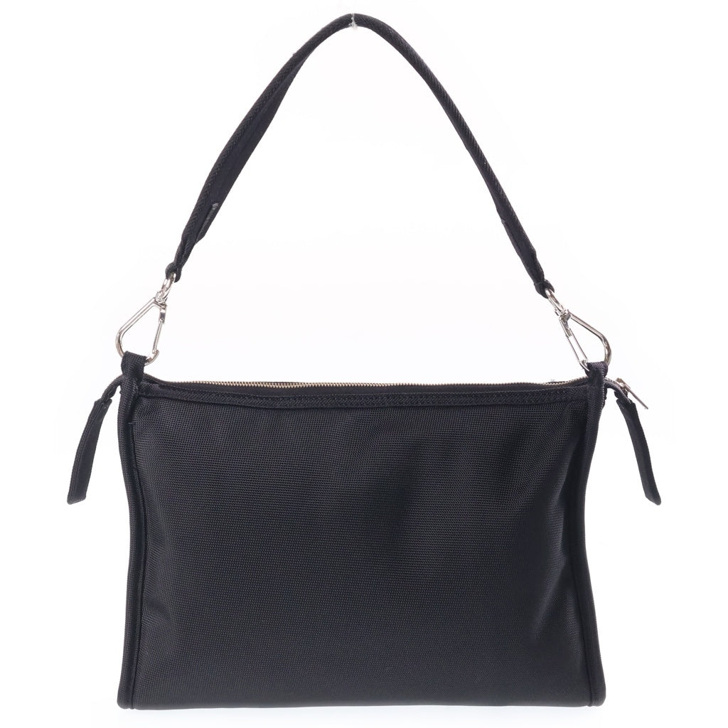 ALEXANDER WANG(アレキサンダーワン) エンボスロゴ ナイロンキャンバス ショルダーバッグ レディース ブラック