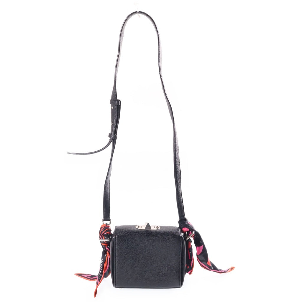 Alexander McQueen(アレキサンダーマックイーン) スカーフ ボックスバッグ ショルダーバッグ レディースブラック