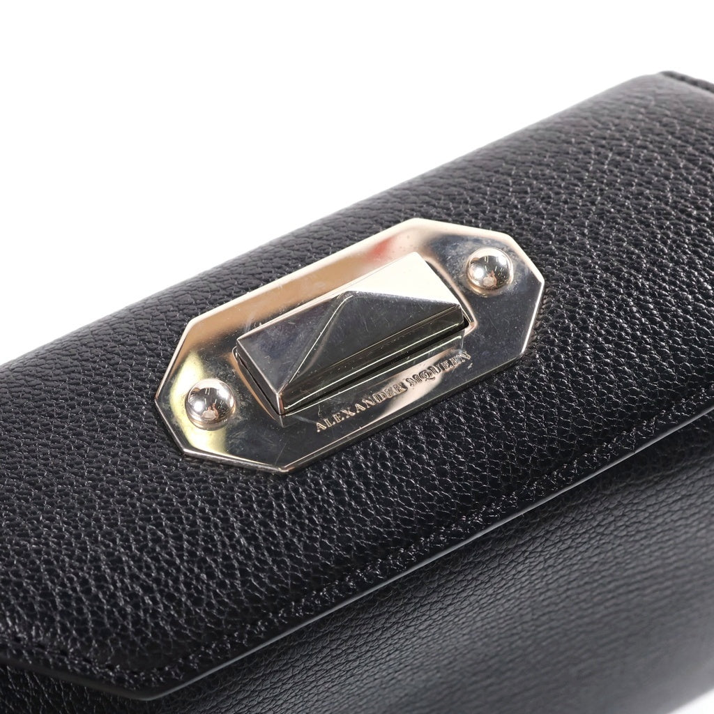 Alexander McQueen(アレキサンダーマックイーン) スカーフ ボックスバッグ ショルダーバッグ レディースブラック