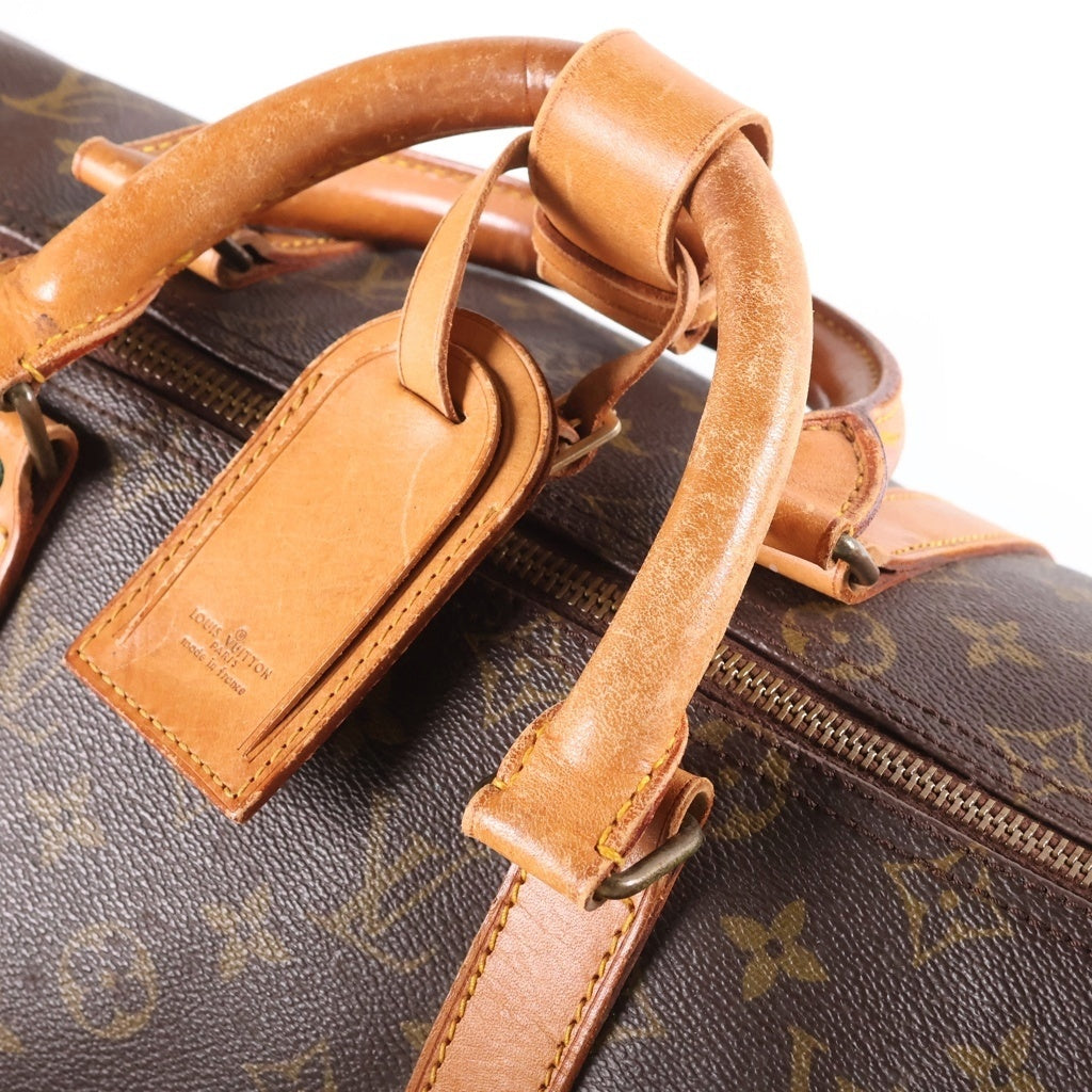 LOUIS VUITTON(ルイヴィトン) モノグラム キーポル50 PVC レザー ボストンバッグ ハンドバッグ ブラウン 83年製造 M41426 レディース