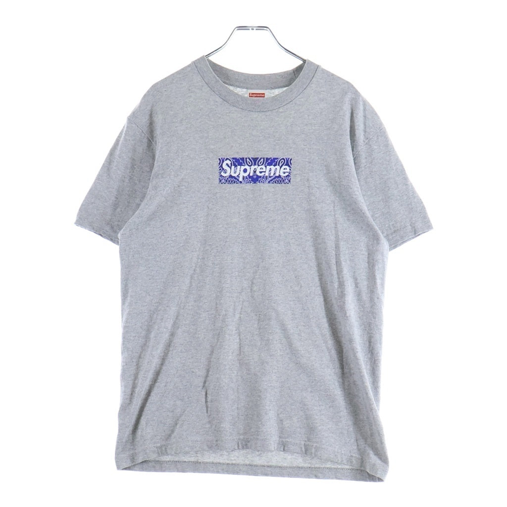 SUPREME(シュプリーム) 19AW Bandana Box Logo Tee バンダナボックスロゴ プリント 半袖Tシャツ カットソー グレー