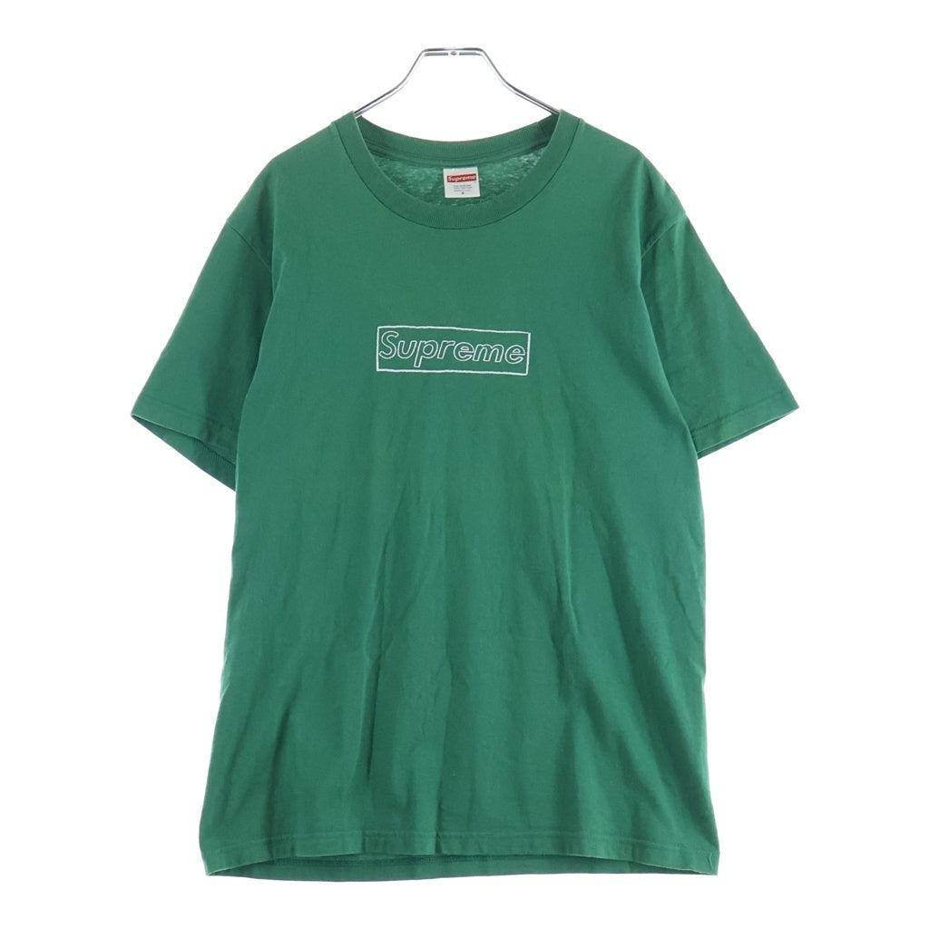 SUPREME(シュプリーム) 21SS×KAWS Chalk Logo Tee カウズ チョークボックスロゴ 半袖Tシャツ カットソー グリーン