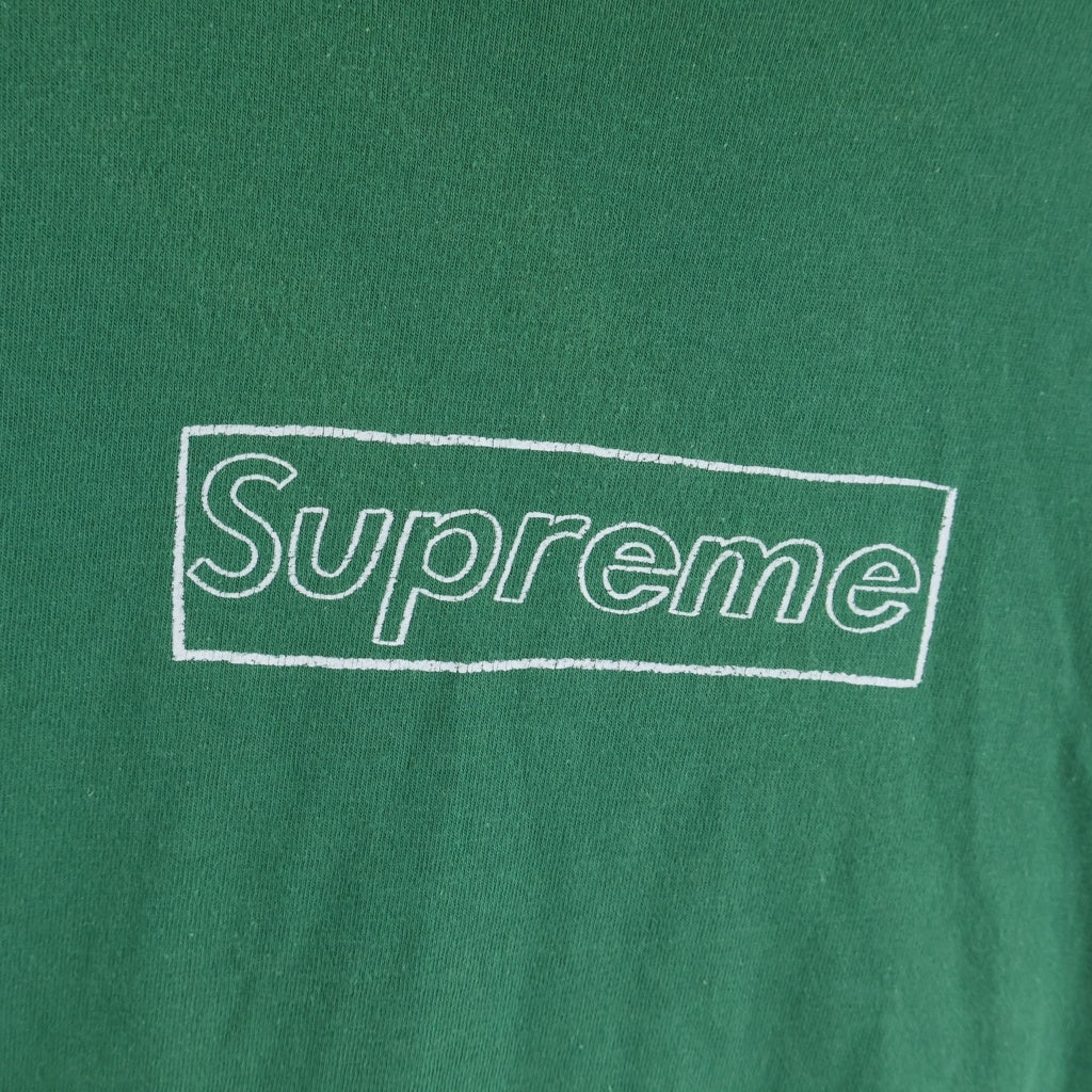 SUPREME(シュプリーム) 21SS×KAWS Chalk Logo Tee カウズ チョークボックスロゴ 半袖Tシャツ カットソー グリーン