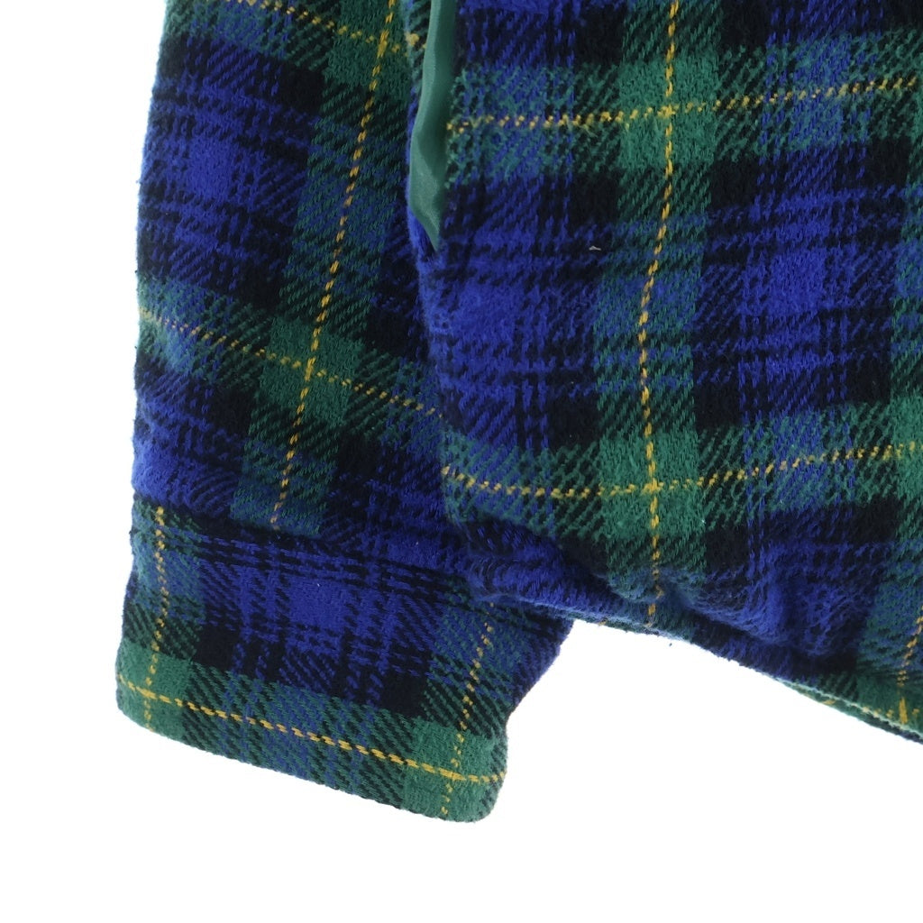 SUPREME(シュプリーム) 23AW Tartan Flannel Hooded Shirt タータンチェック 裏地キルティング フーデッドフランネル長袖シャツ ブルー/グリーン