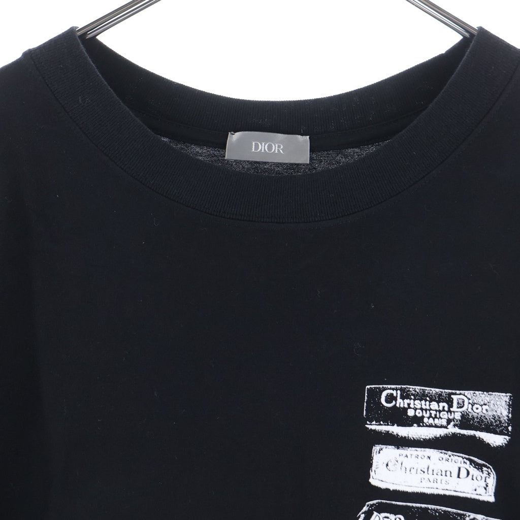 DIOR(ディオール) 24AW Archives Labels T-Shirt Relaxed Fit プリントロゴ 半袖Tシャツ カットソー ブラック 513J696A0677