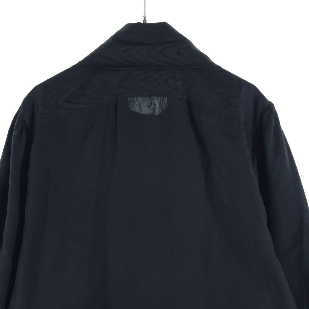 SAINT LAURENT PARIS(サンローランパリ) ラヴァリエネック シルク長袖シャツ ブラック 749170 Y1H09