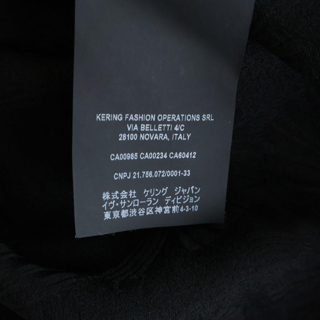 SAINT LAURENT PARIS(サンローランパリ) パラソル柄 シルク長袖シャツ ブラック 642421 Y2C76