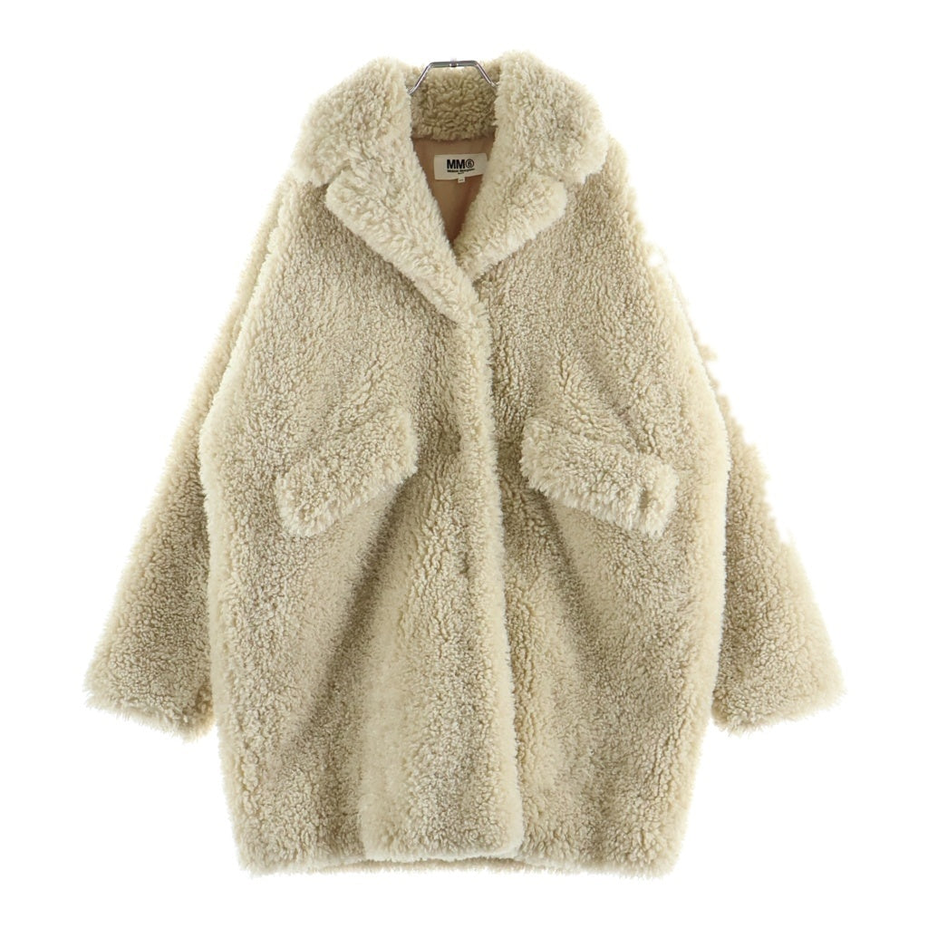 MM6 Maison Margiela(エムエムシックスメゾンマルジェラ) KIDS エコファー ボアコート アウター レディース アイボリー M6704