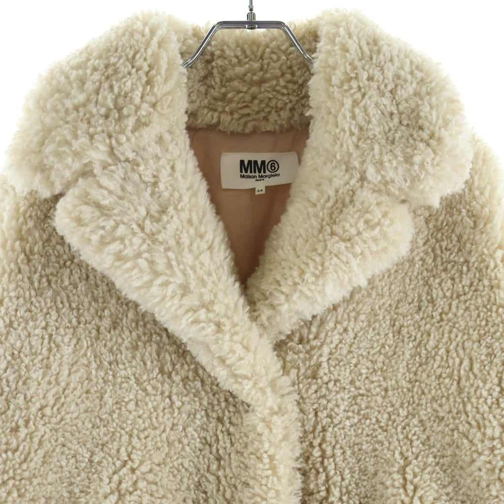 MM6 Maison Margiela(エムエムシックスメゾンマルジェラ) KIDS エコファー ボアコート アウター レディース アイボリー M6704