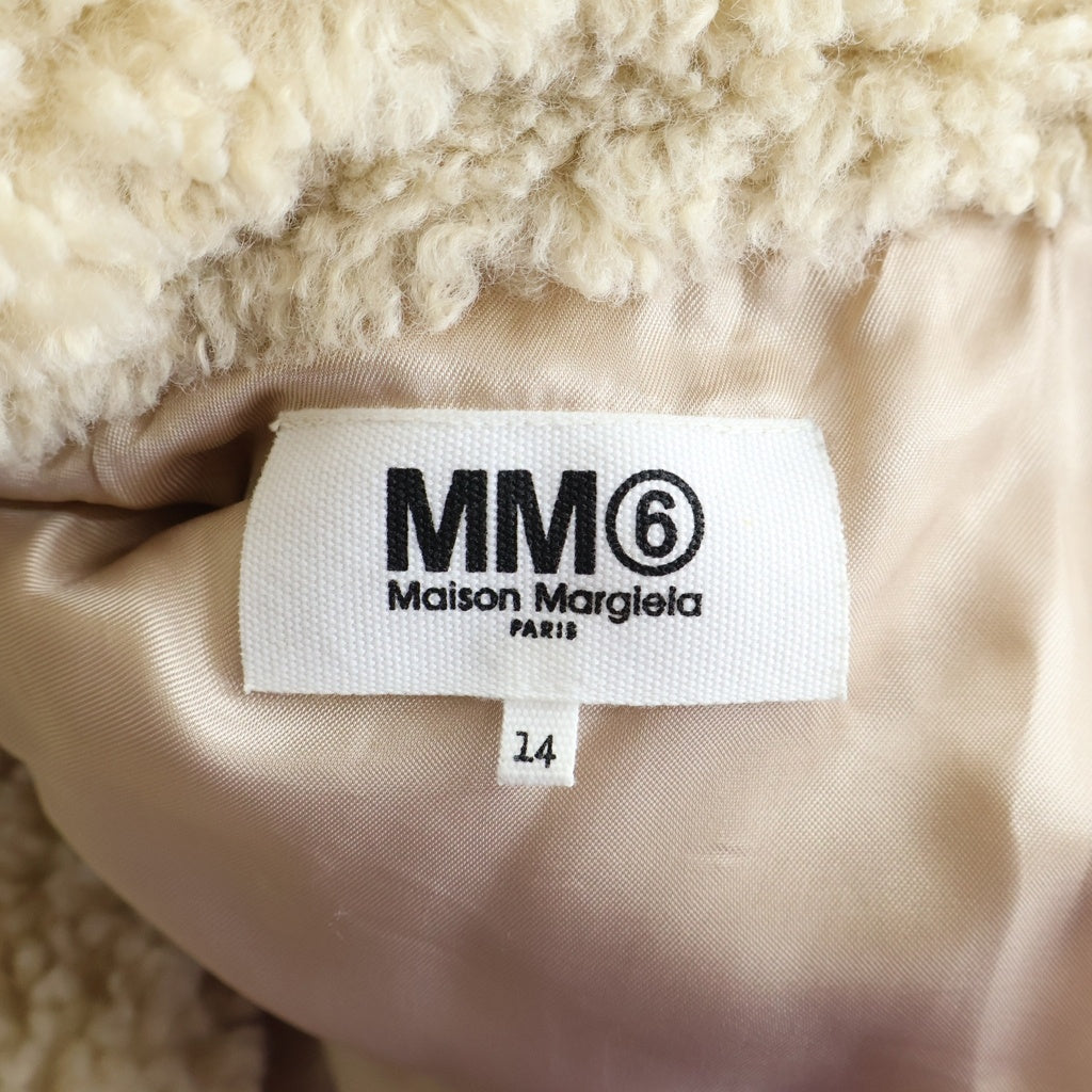 MM6 Maison Margiela(エムエムシックスメゾンマルジェラ) KIDS エコファー ボアコート アウター レディース アイボリー M6704