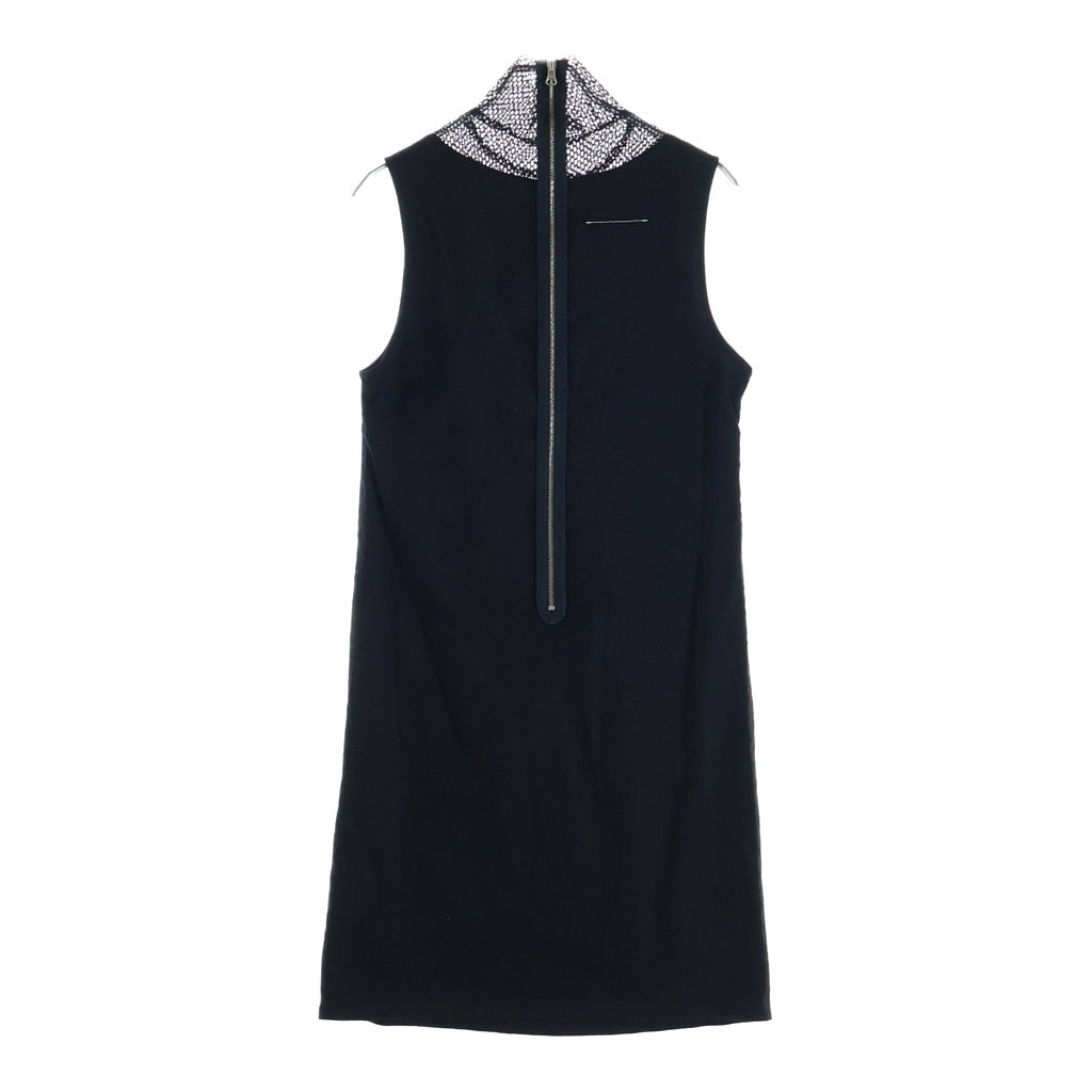 MM6 Maison Margiela(エムエムシックスメゾンマルジェラ) 16AW メッシュ混合 ハイネック ノースリブ ワンピース レディース ブラック S32CT0808 S42867