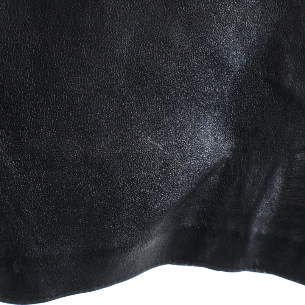 MM6 Maison Margiela(エムエムシックスメゾンマルジェラ) 14SS ラムレザー ノースリブ ワンピース レディース ブラック S32CT0562 SX8367