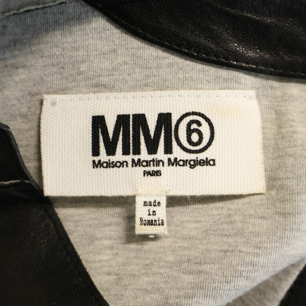 MM6 Maison Margiela(エムエムシックスメゾンマルジェラ) 14SS ラムレザー ノースリブ ワンピース レディース ブラック S32CT0562 SX8367