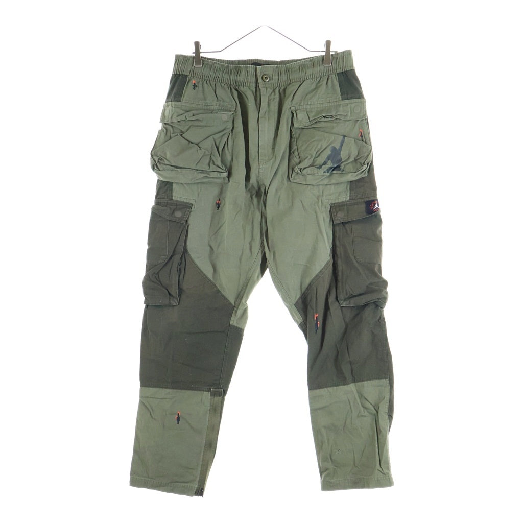 NIKE(ナイキ) ×TRAVIS SCOTT JORDAN CARGO PANTS トラビススコット ジョーダン マルチ刺繍 カーゴパンツ カーキ CQ4394-222