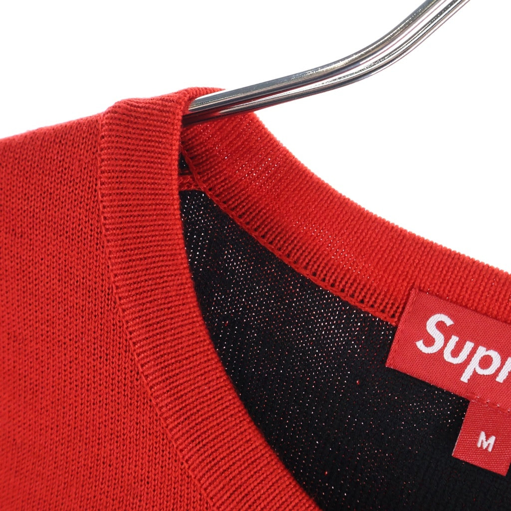 SUPREME(シュプリーム) 20AW Fuck Sweater ファック刺繍 アクリル混合クルーネックニット セーター レッド/ブラック
