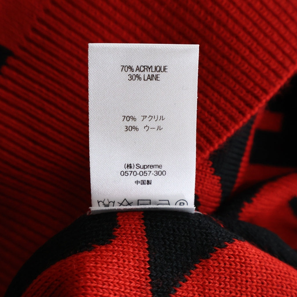 SUPREME(シュプリーム) 20AW Fuck Sweater ファック刺繍 アクリル混合クルーネックニット セーター レッド/ブラック