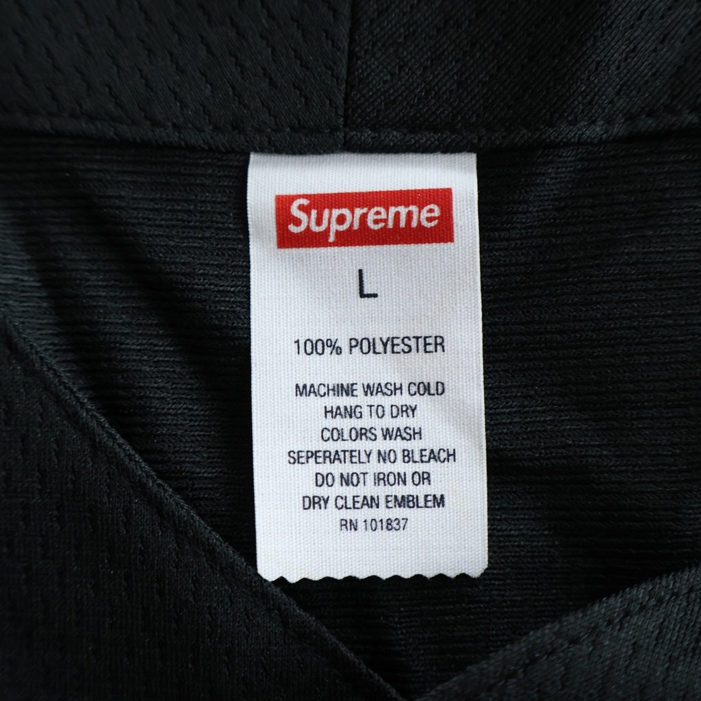 SUPREME(シュプリーム) 20SS Tiger Embroidered Baseball Jersey Pinstripe タイガーエンブロイダード ベースボールジャージ 半袖ゲームシャツ ブラック