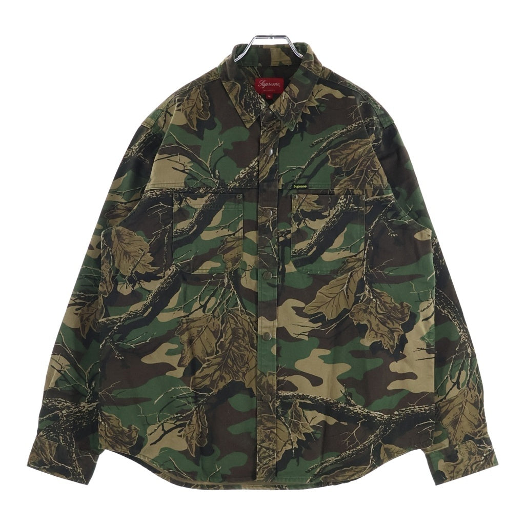 SUPREME(シュプリーム) 22AW Snap Work Shirt Branch Woodland Camo カモフラージュ柄 スナップワーク 長袖シャツ マルチカラー