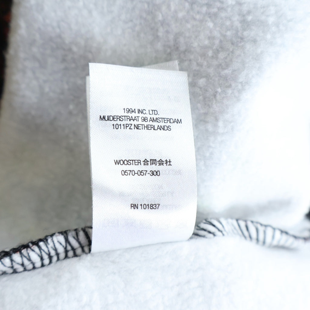 SUPREME(シュプリーム) 22SS East Broadway Hooded Sweatshirt イーストブロードウェイ 総柄ロゴ スウェットプルオーバーパーカー フーディ ブラック