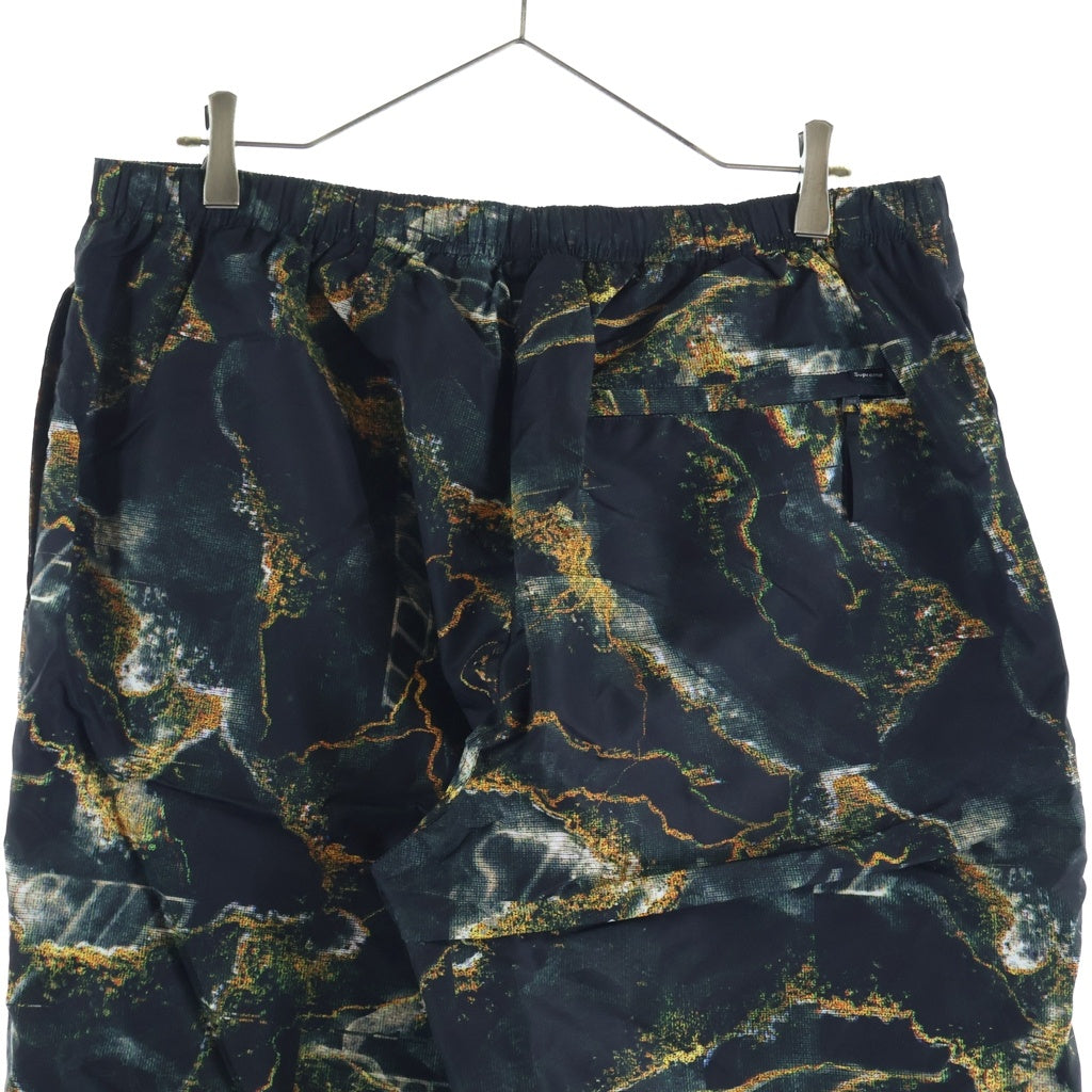 SUPREME(シュプリーム) 20AW Marble Track Pants マーブル 総柄ロゴ ナイロン トラックパンツ ブラック