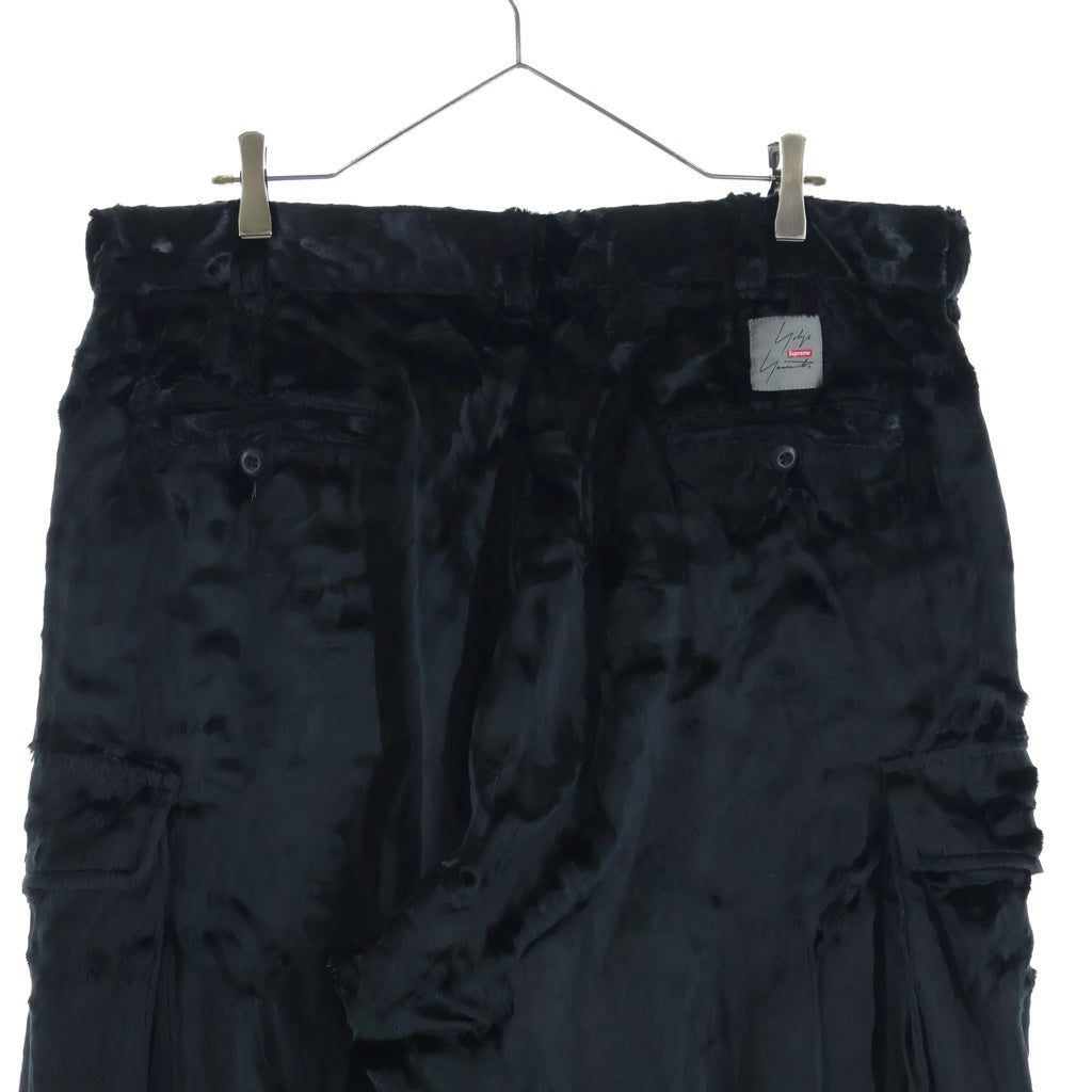 SUPREME(シュプリーム) 22AW ×Yohji Yamamoto Faux Fur Cargo Pant ヨウジヤマモト フェイクファー カーゴパンツ ブラック