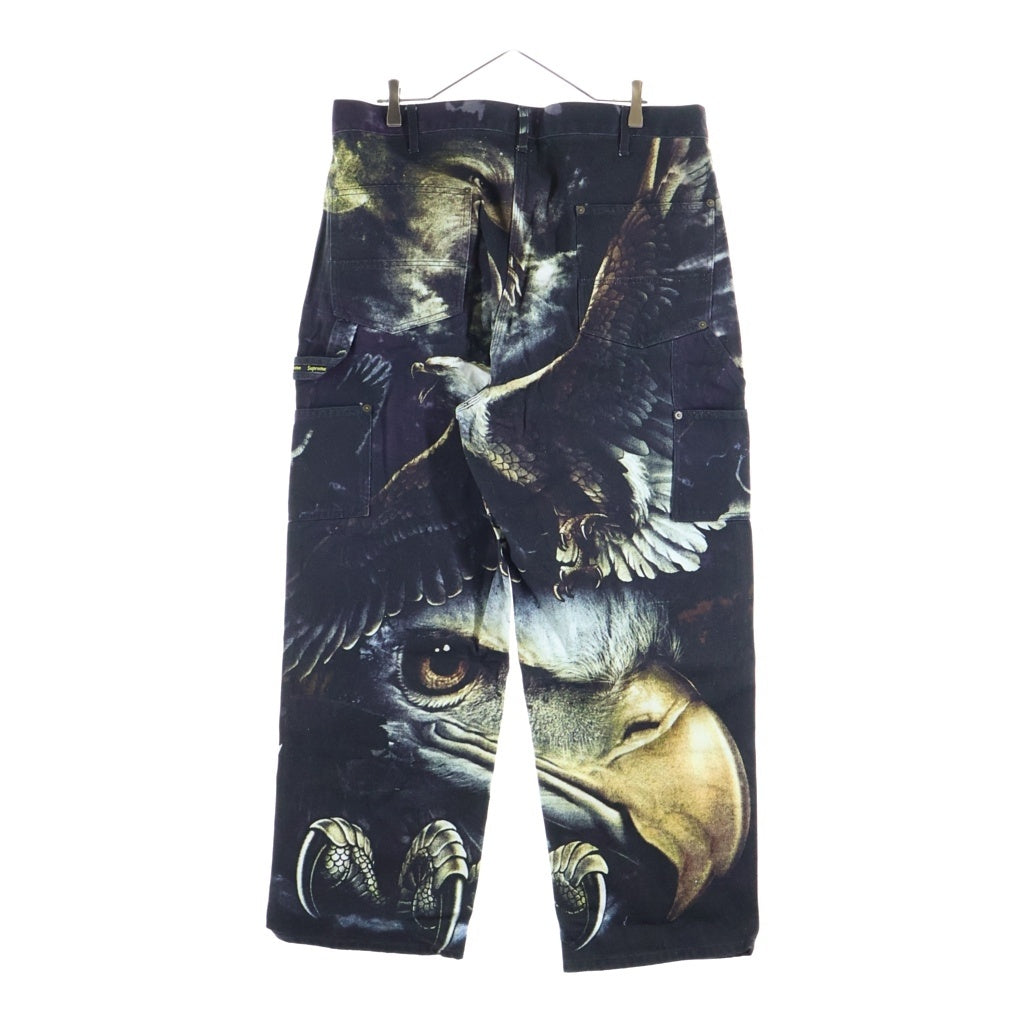 SUPREME(シュプリーム) 21SS Eagle Double Knee Denim Painter Pant イーグルオーバープリント ダブルニーデニムペインターパンツ ブラック