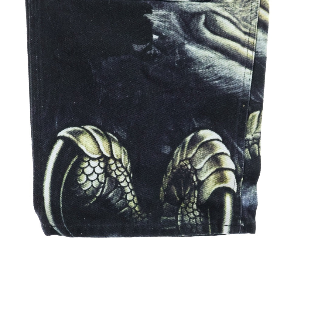 SUPREME(シュプリーム) 21SS Eagle Double Knee Denim Painter Pant イーグルオーバープリント ダブルニーデニムペインターパンツ ブラック