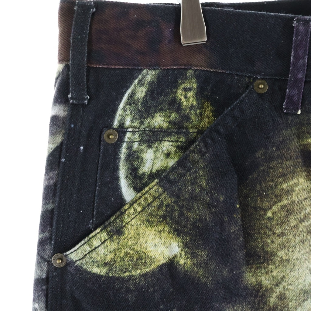 SUPREME(シュプリーム) 21SS Eagle Double Knee Denim Painter Pant イーグルオーバープリント ダブルニーデニムペインターパンツ ブラック
