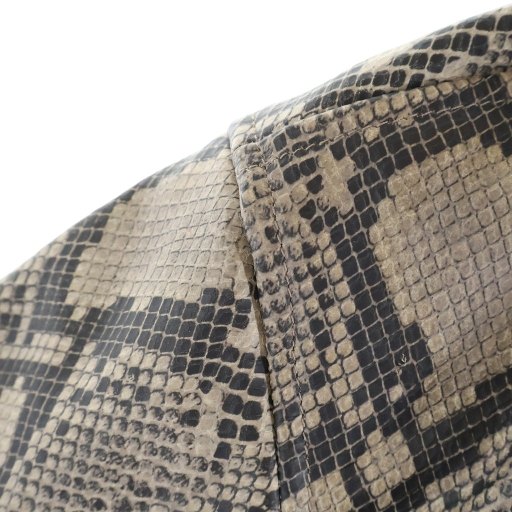 SUPREME(シュプリーム) 21SS ×Schott Leather Work Jacket Snakeskin ショット スネークスキン レザー ワーク ジャケット ベージュ/ブラック