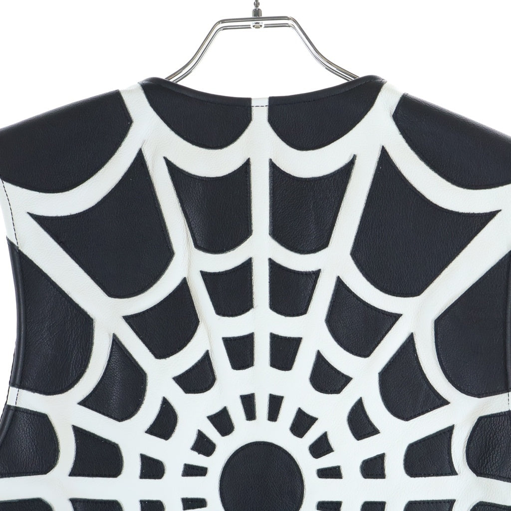 SUPREME(シュプリーム) 21SS ×Vanson Leathers Spider Web Vest ヴァンソンレザー スパイダーウェブ レザーベスト ブラック