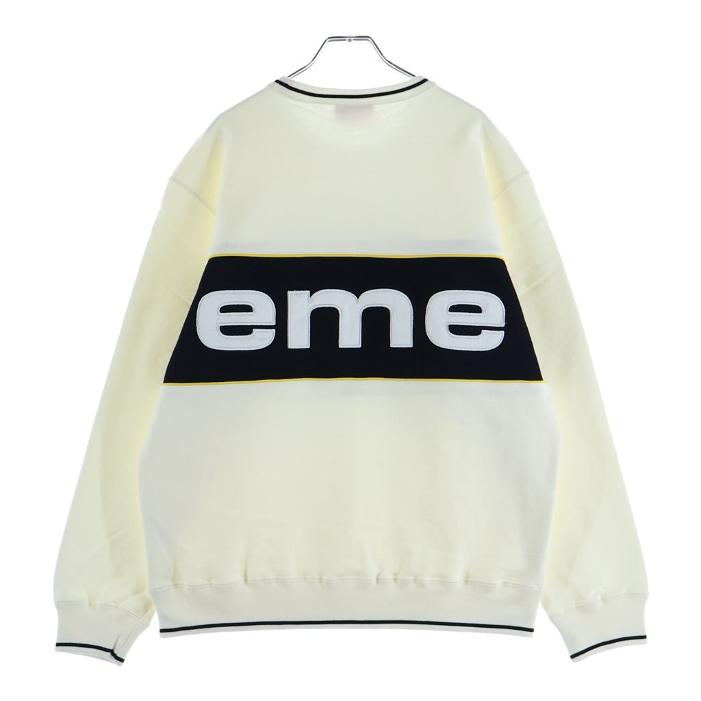 SUPREME(シュプリーム) 19AW Piping Crewneck ピッピング スウェットクルーネックシャツ クリーム/ブラック
