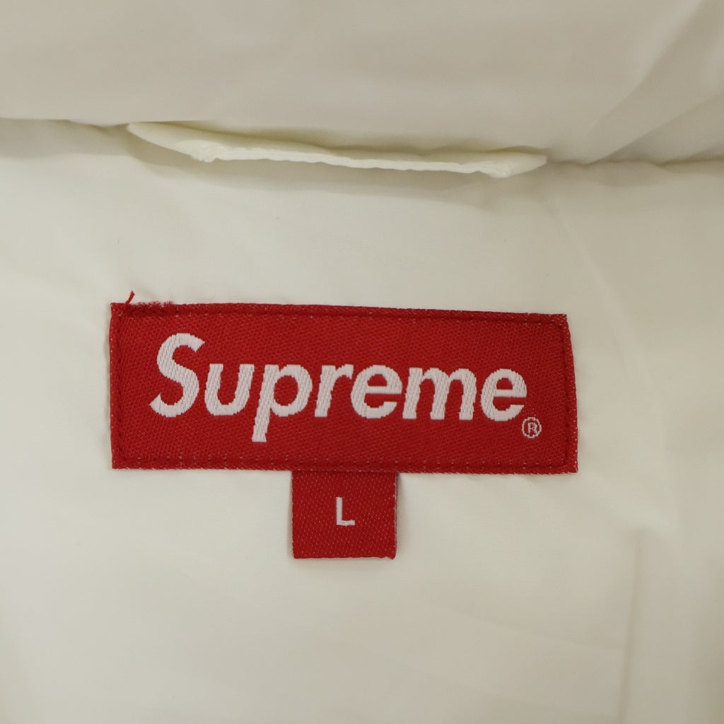SUPREME(シュプリーム) 22AW Glitter Yoke Down Puffer Jacket グリッターヨーク ダウン パファージャケット ホワイト/シルバー