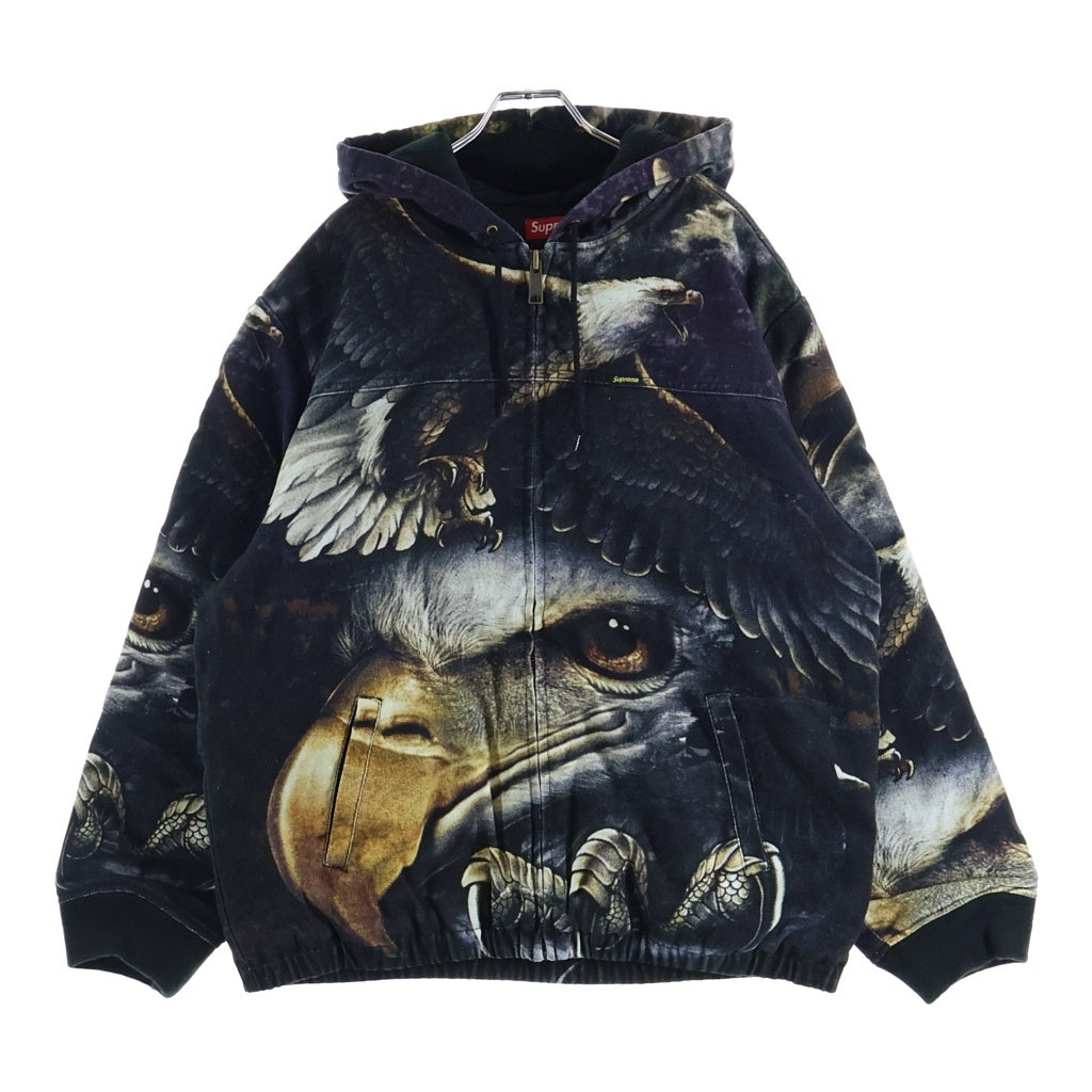 SUPREME(シュプリーム) 21SS Eagle Hooded Work Jacket オーバーイーグルプリント フーデッドワークジャケット ブラック