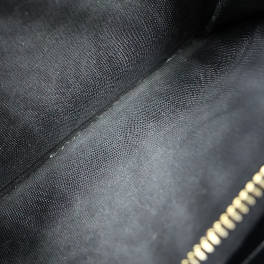 SAINT LAURENT PARIS(サンローランパリ) YSLロゴ キャビアスキン ラウンドジップ ロングウォレット 長財布 ブラック CFP358094