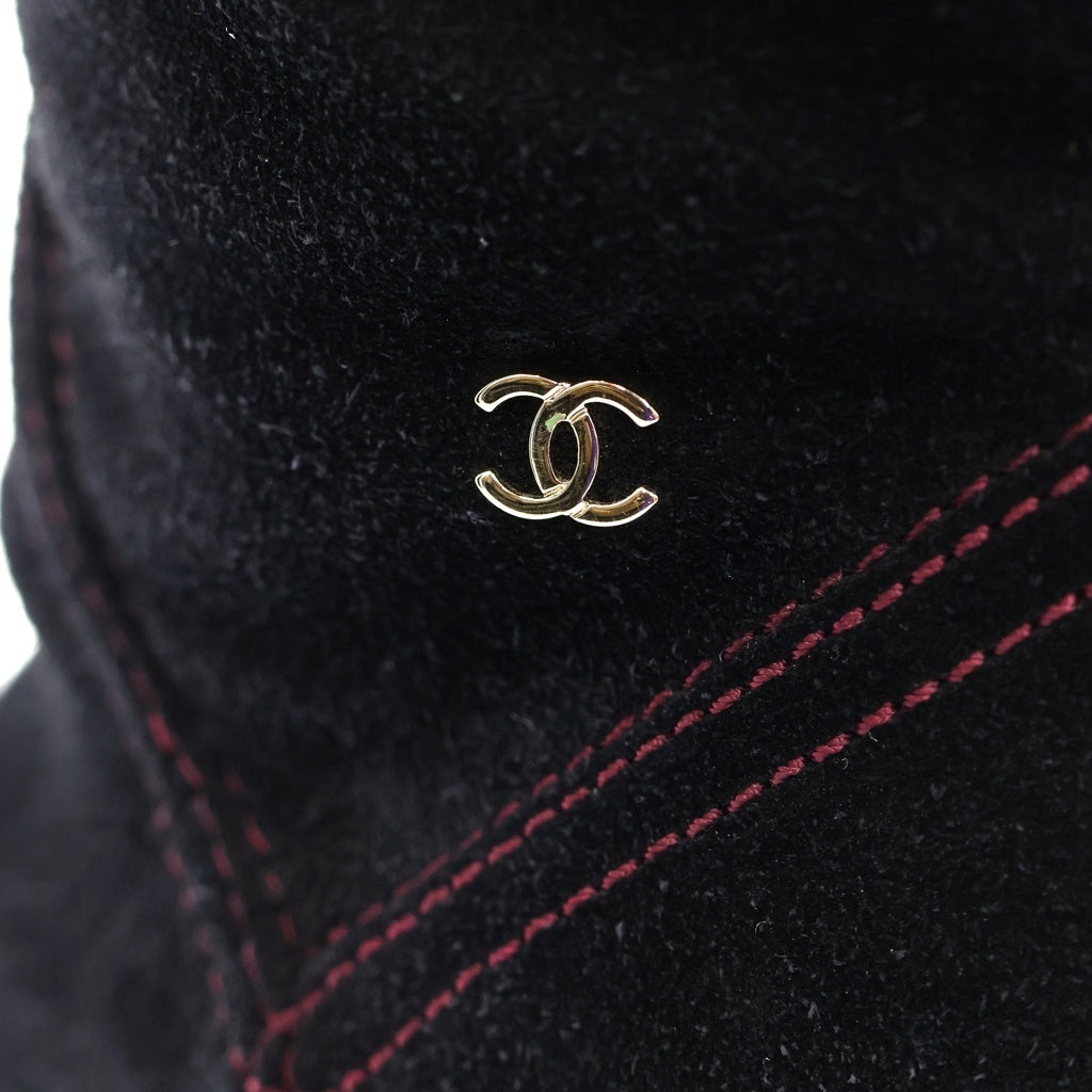 CHANEL(シャネル) ココマーク スウェードロングブーツ ブラック G31259 レディース