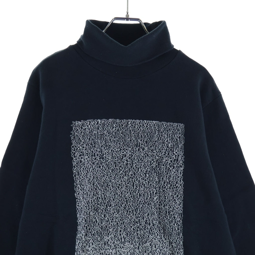 RAF SIMONS(ラフシモンズ) 03AW CLOSER期 High Neck Print Sweat アーカイブ プリントロゴ ハイネック スウェットシャツ ブラック