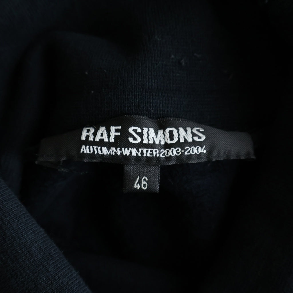 RAF SIMONS(ラフシモンズ) 03AW CLOSER期 High Neck Print Sweat アーカイブ プリントロゴ ハイネック スウェットシャツ ブラック