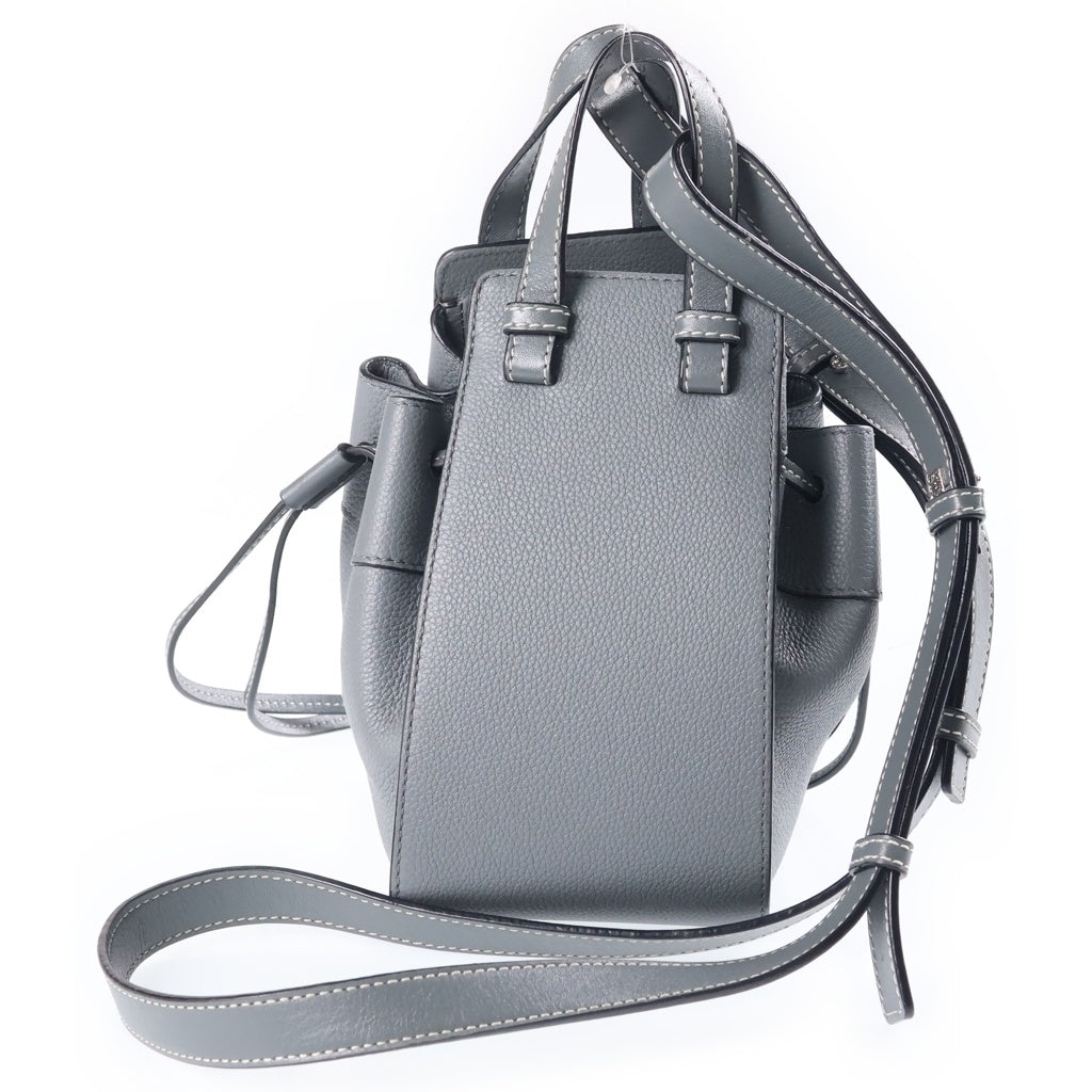 LOEWE(ロエベ) ハンモック ドローストリングバッグ ミニ 2WAY ショルダバッグ グレー レディース