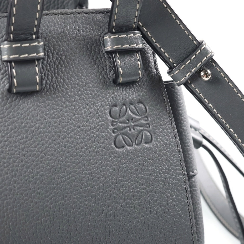 LOEWE(ロエベ) ハンモック ドローストリングバッグ ミニ 2WAY ショルダバッグ グレー レディース