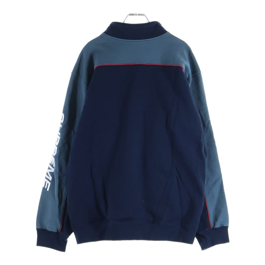 SUPREME(シュプリーム) 18AW Speedway Half Zip Sweatshirt スピードウェイ ハーフジップ スウェットシャツ ブルー