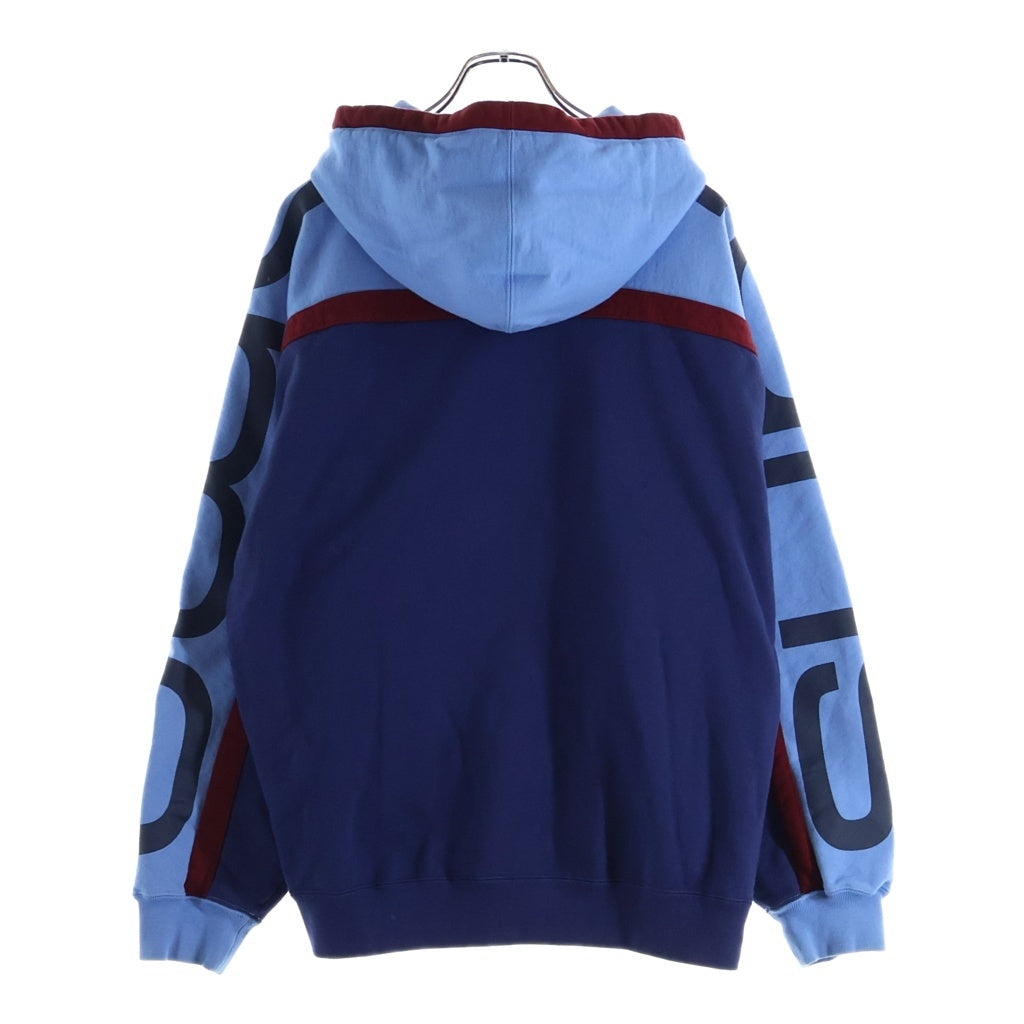 SUPREME(シュプリーム) 20AW Big Logo Paneled Zip Up Hooded Sweatshirt ビッグロゴパネルド スウェットジップパーカー ブルー