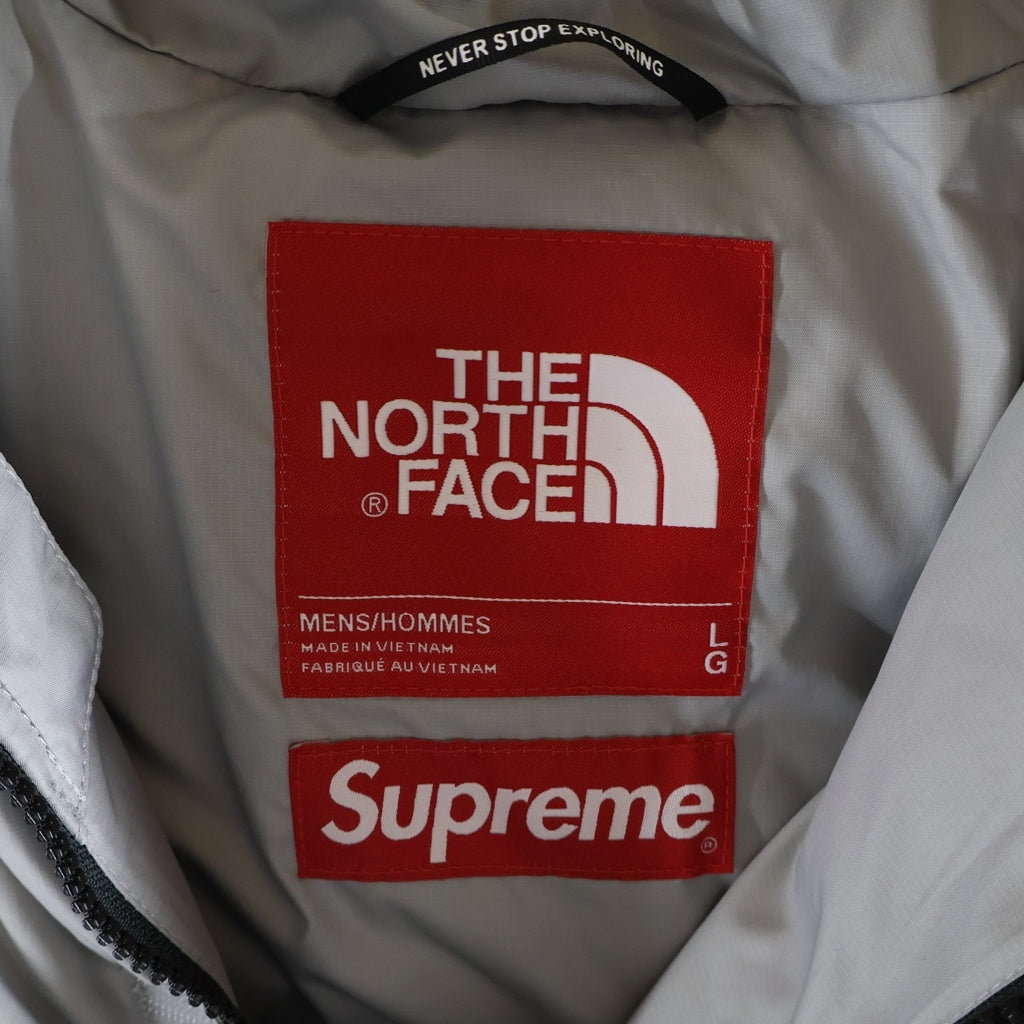 SUPREME(シュプリーム) 22AW ×THE NORTH FACE 800-Fill Half Zip Hooded Pullover ザノースフェイス ハーフジッププルオーバーダウンジャケット ブラック/シルバー ND52205I