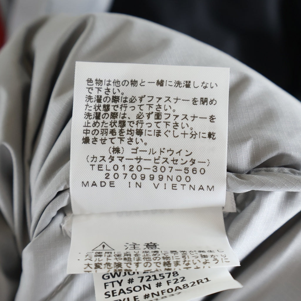 SUPREME(シュプリーム) 22AW ×THE NORTH FACE 800-Fill Half Zip Hooded Pullover ザノースフェイス ハーフジッププルオーバーダウンジャケット ブラック/シルバー ND52205I