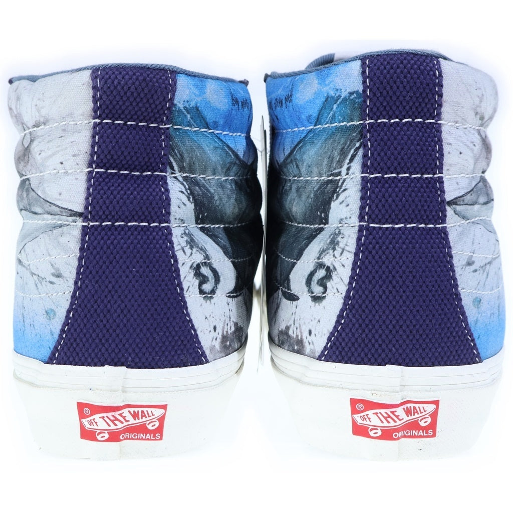 VANS(ヴァンズ) ×RALPH STEADMAN UA OG Style 138 LX ラルフステッドマン 総柄デザイン キャンパスハイカットスニーカー ブルー US10/28cm VN0A3DP9VQT1