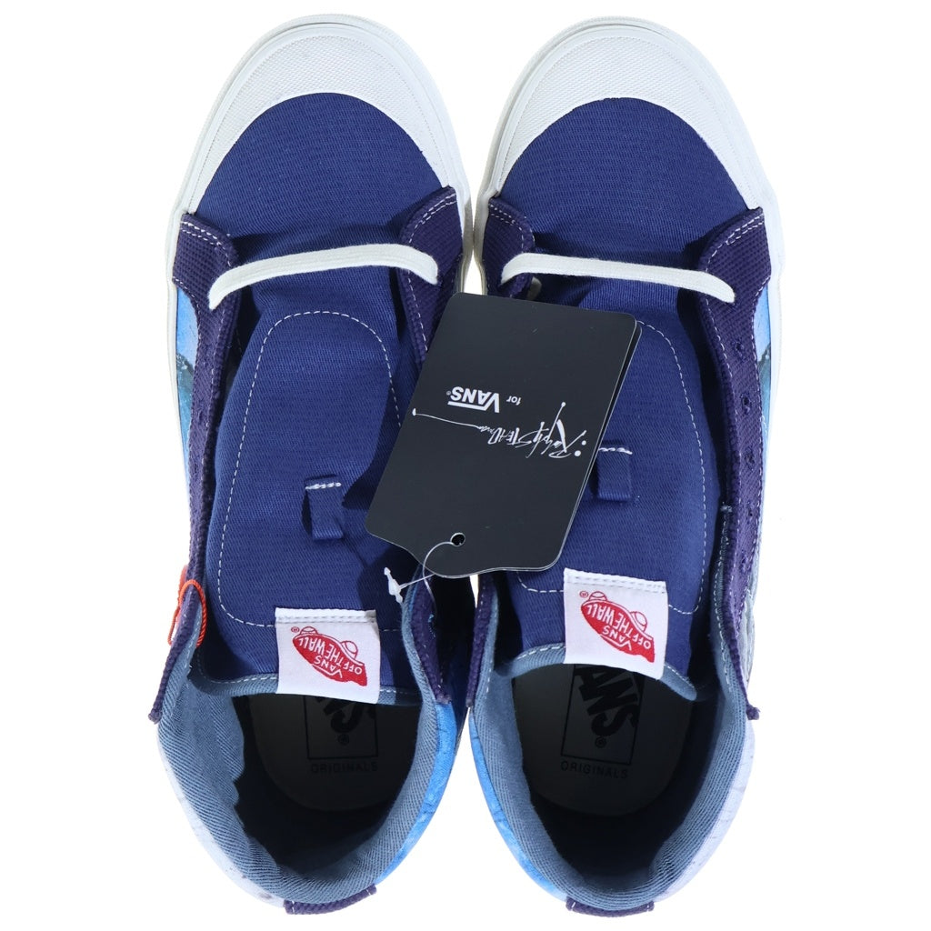 VANS(ヴァンズ) ×RALPH STEADMAN UA OG Style 138 LX ラルフステッドマン 総柄デザイン キャンパスハイカットスニーカー ブルー US10/28cm VN0A3DP9VQT1