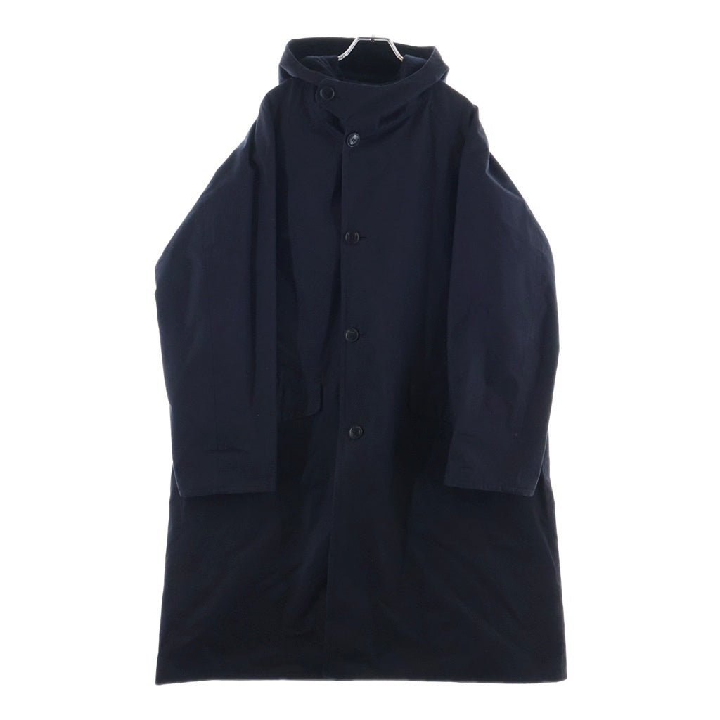 COMOLI(コモリ) 22AW コットンベンタイル フーデッドコート アウター ブラック W03-04012