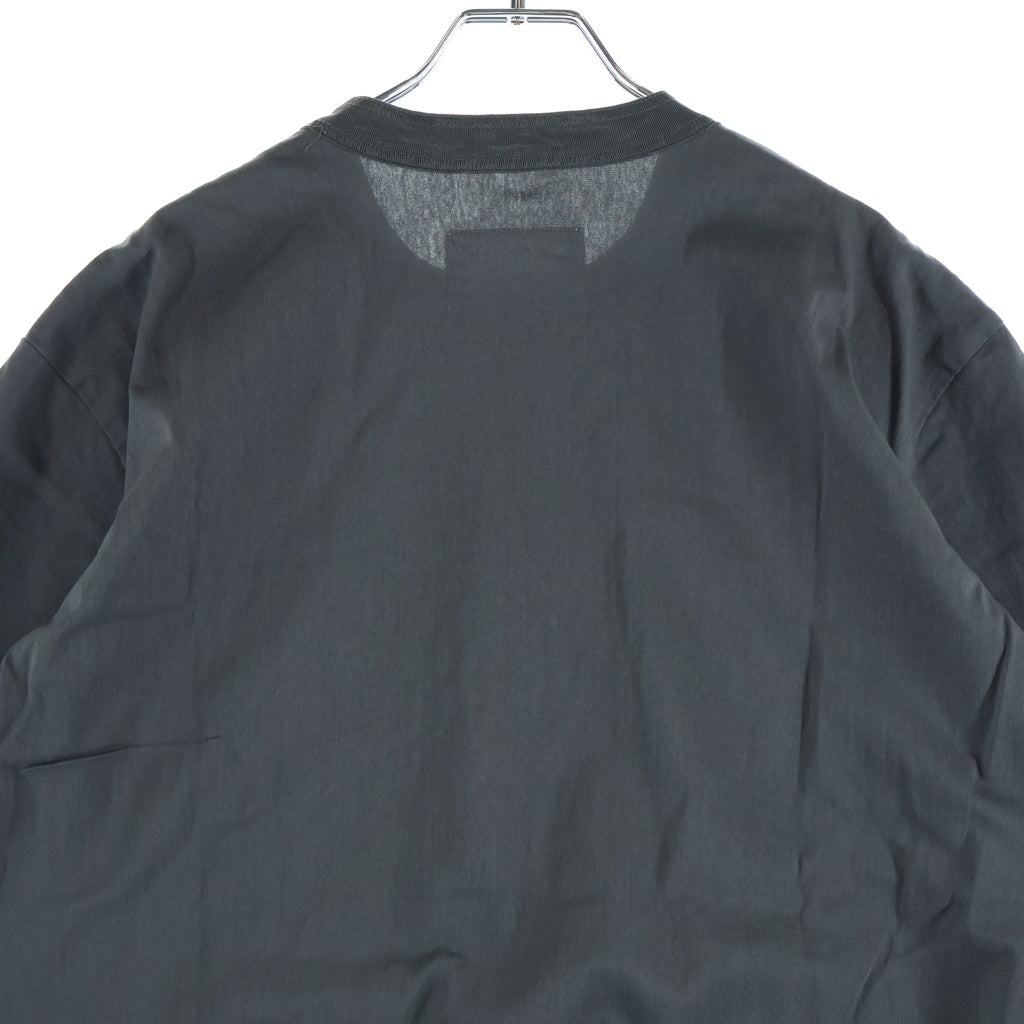 Sacai(サカイ) 24SS Cotton Jersey T-Shirt ドローコード付き ナイロン切替 半袖Tシャツ カットソー カーキ/ブラック 24-03413M