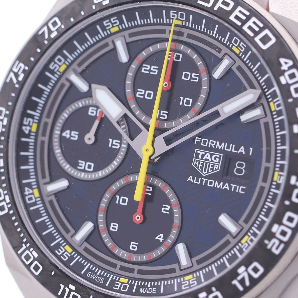 TAG HEUER(タグホイヤー) タフォーミュラ1 クロノグラフ オラクル レッドブルレーシング Ti×ラバー/AT チタン オートマ 自動巻き 腕時計 CBZ2080 青文字盤