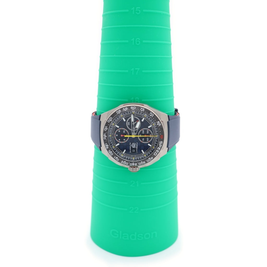 TAG HEUER(タグホイヤー) タフォーミュラ1 クロノグラフ オラクル レッドブルレーシング Ti×ラバー/AT チタン オートマ 自動巻き 腕時計 CBZ2080 青文字盤