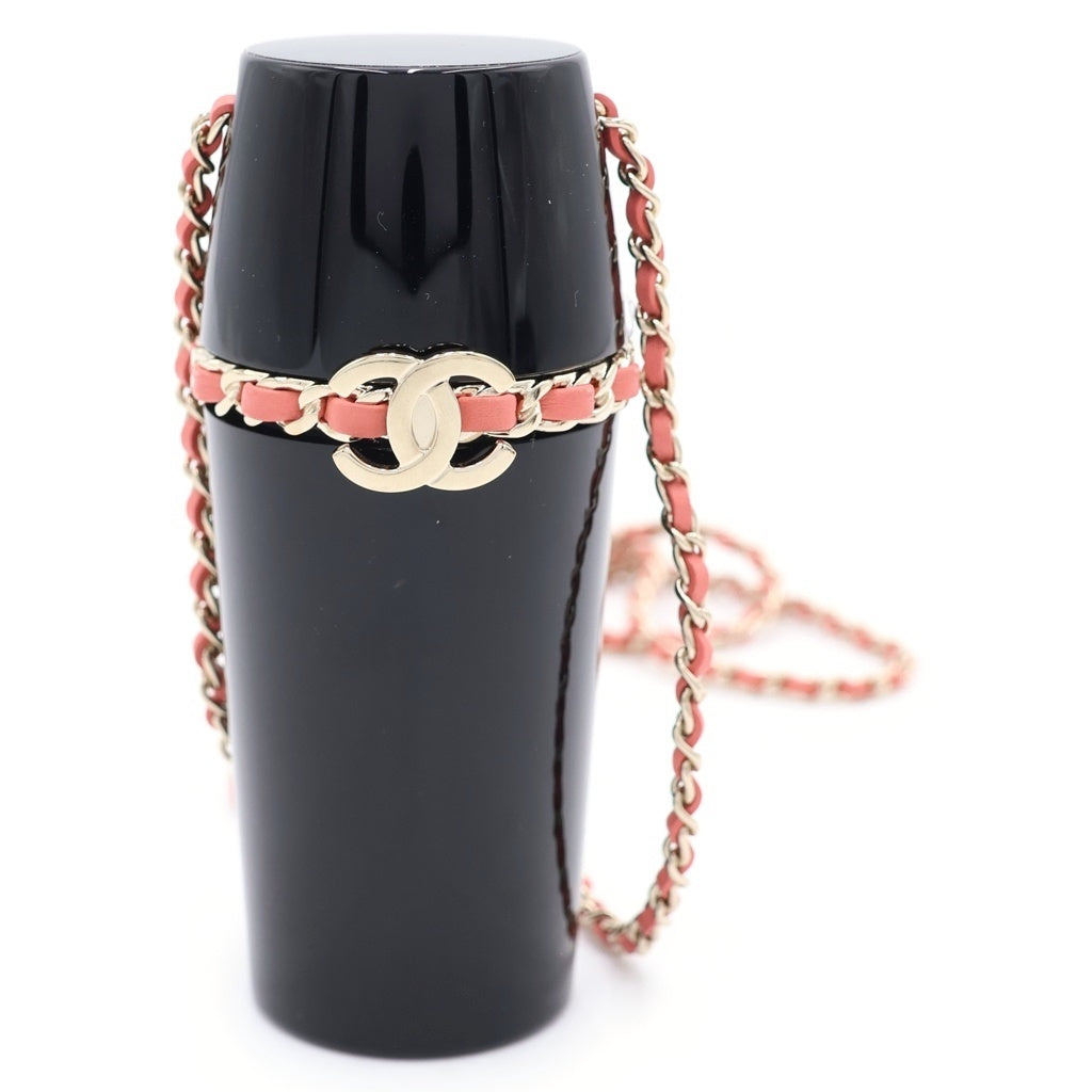 CHANEL(シャネル) リップスティックケース ブラック×ピンク プラスチック GD金具 箱 レディース